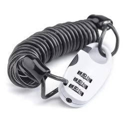 ROCKBROS Câble Antivol Casque Vélo Avec Code à 3 Chiffres Antivol Cadenas Pliable 90 Cm