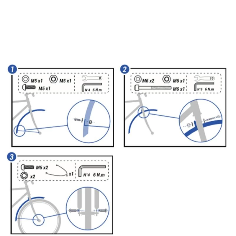 BTWIN Garde Boue Vélo 16 Pouces Bleu (par Paire, Vendu Sans Kit De Vis) 2 BTWIN Garde Boue Vélo 16 Pouces Bleu (par Paire, Vendu Sans Kit De Vis) – Image 2