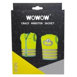 GILET DE SECURITE VELO ENFANT HAUTE VISIBILITÉ WOWOW CRAZY MONSTER JAUNE -Promos Vélos Boutique gilet de securite velo enfant haute visibilite wowow crazy monster jaune 2