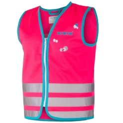 GILET DE SECURITE VELO ENFANT HAUTE VISIBILITÉ WOWOW CRAZY MONSTER ROSE