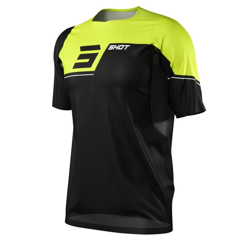 Maillot Manches Courtes Shot Revolt Noir/Jaune Enfant 4 Maillot Manches Courtes Shot Revolt Noir/Jaune Enfant – Image 4