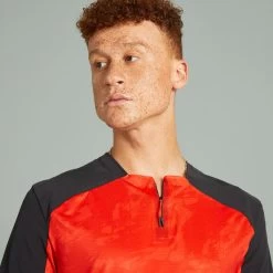 Rockrider MAILLOT MANCHES COURTES VELO VTT EXPL 500 ROUGE -Promos Vélos Boutique maillot manches courtes velo vtt expl 500 rouge 2