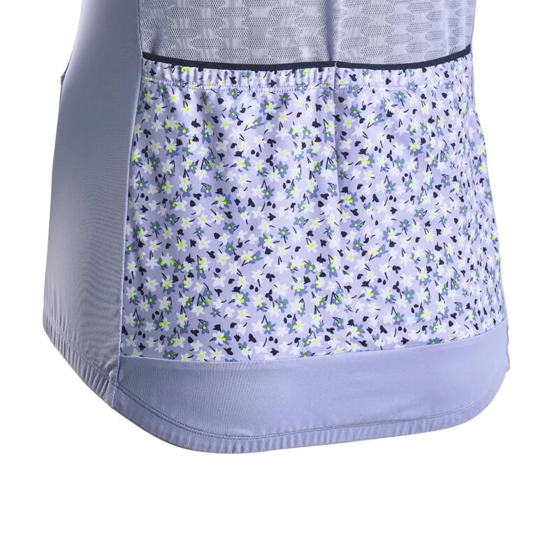 MAILLOT VELO ROUTE MANCHES COURTES RC500 FEMME FLORAL LAVANDE 5 MAILLOT VELO ROUTE MANCHES COURTES RC500 FEMME FLORAL LAVANDE – Image 5