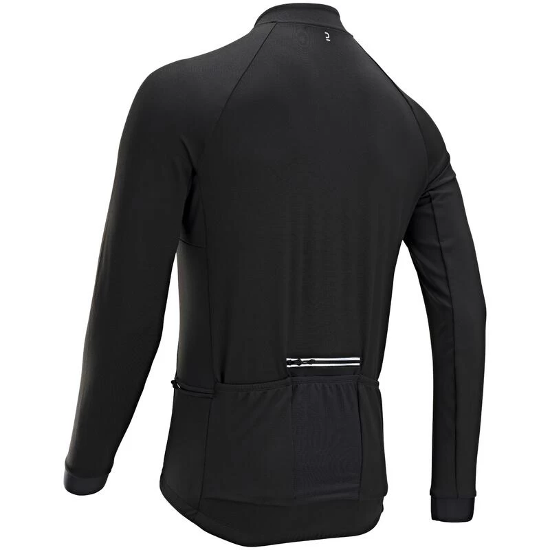 MAILLOT VELO ROUTE MANCHES LONGUES MI-SAISON HOMME - RC100 NOIR 3 MAILLOT VELO ROUTE MANCHES LONGUES MI-SAISON HOMME - RC100 NOIR – Image 3