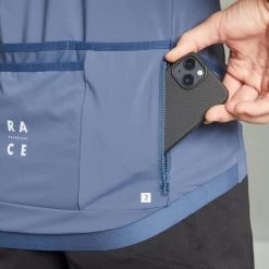 Rockrider Maillot VTT Manches Courtes Race 700 Bleu -Promos Vélos Boutique maillot vtt manches courtes race 700 bleu 3