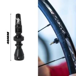 Michelin Paire De Valves Tubeless Presta 40mm Capuchons Intégrés Avec Démonte-obus MICHE -Promos Vélos Boutique paire de valves tubeless presta 40mm capuchons integres avec demonte obus miche 2