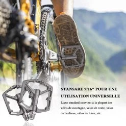 ROCKBROS Pédale Vélo En Alliage D'aluminium Pour Vélo Bicyclette Cyclisme VTT Titane -Promos Vélos Boutique pedale velo en alliage daluminium pour velo bicyclette cyclisme vtt titane 5