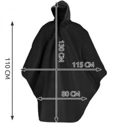 Poncho De Pluie Noir Taille Unique 130x115cm -Promos Vélos Boutique poncho de pluie noir taille unique 130x115cm 6