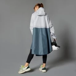 BTWIN PONCHO PLUIE VISIBILITE NUIT VELO VILLE 540 BLEU GRIS -Promos Vélos Boutique poncho pluie visibilite nuit velo ville 540 bleu gris 2