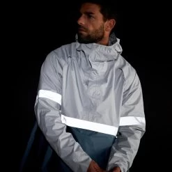 BTWIN PONCHO PLUIE VISIBILITE NUIT VELO VILLE 540 BLEU GRIS -Promos Vélos Boutique poncho pluie visibilite nuit velo ville 540 bleu gris 9