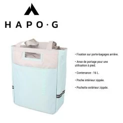 Sac Isotherme Porte Bagage 16L Bleu/Gris - Vélo électrique, VTT, VTC - HAPO-G -Promos Vélos Boutique sac isotherme porte bagage 16l bleugris velo electrique vtt vtc hapo g 5