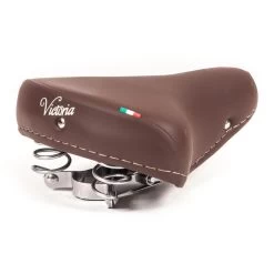 Selle De Vélo Victoria Avec Ressorts Chromés - Brun Foncé