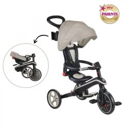 GLOBBER Tricycle EXPLORER 4-en-1 Évolutif & Pliable Taupe 7 GLOBBER Tricycle EXPLORER 4-en-1 Évolutif & Pliable Taupe -Promos Vélos Boutique tricycle explorer 4 en 1 evolutif and pliable taupe 2