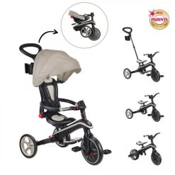 GLOBBER Tricycle EXPLORER 4-en-1 Évolutif & Pliable Taupe 8 GLOBBER Tricycle EXPLORER 4-en-1 Évolutif & Pliable Taupe -Promos Vélos Boutique tricycle explorer 4 en 1 evolutif and pliable taupe 3
