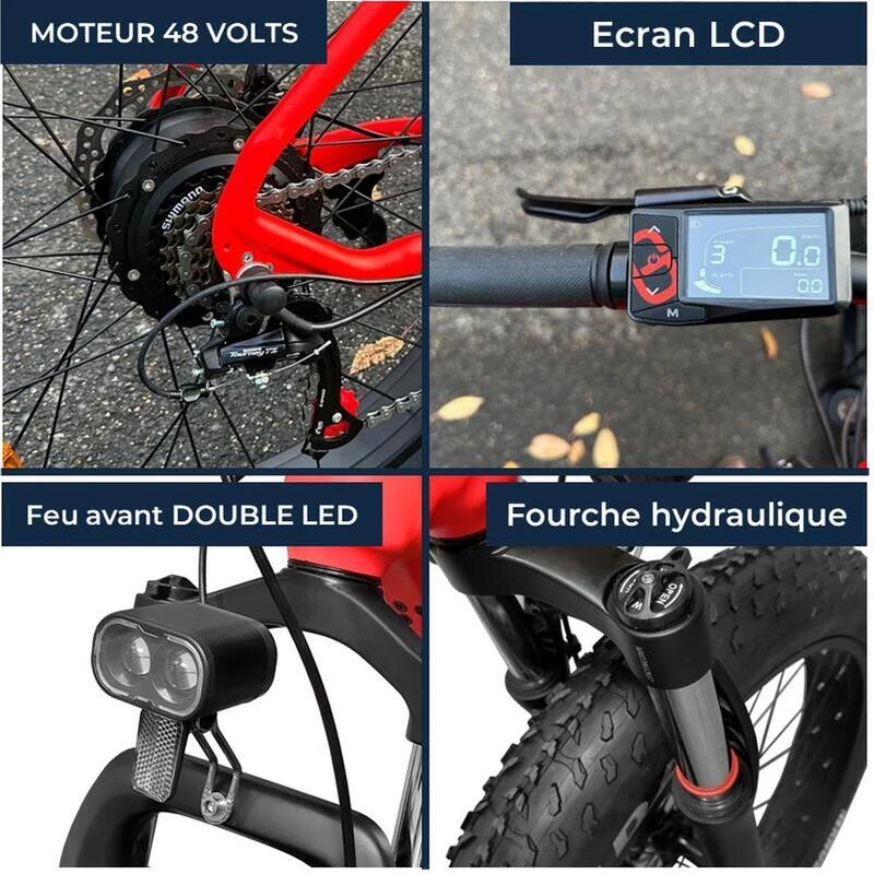 Vélo Électrique YEEP.ME HOLIDAY Bleu 26’’ Fatbike 48V Batt 643Wh Freins Hydrau 3 Vélo Électrique YEEP.ME HOLIDAY Bleu 26’’ Fatbike 48V Batt 643Wh Freins Hydrau – Image 3