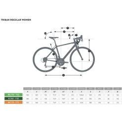 VÉLO ROUTE REGULAR TRIBAN MICROSHIFT - VERT FEMME -Promos Vélos Boutique velo route regular triban microshift vert femme 3