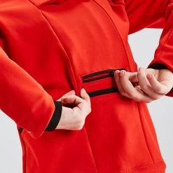 BTWIN VESTE VELO ENFANT 900 NOIRE ROUGE -Promos Vélos Boutique veste velo enfant 900 noire rouge 6